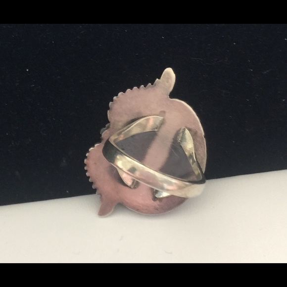 Vintage Sterling Native American Turquoise Ring - Picture 6 of 6